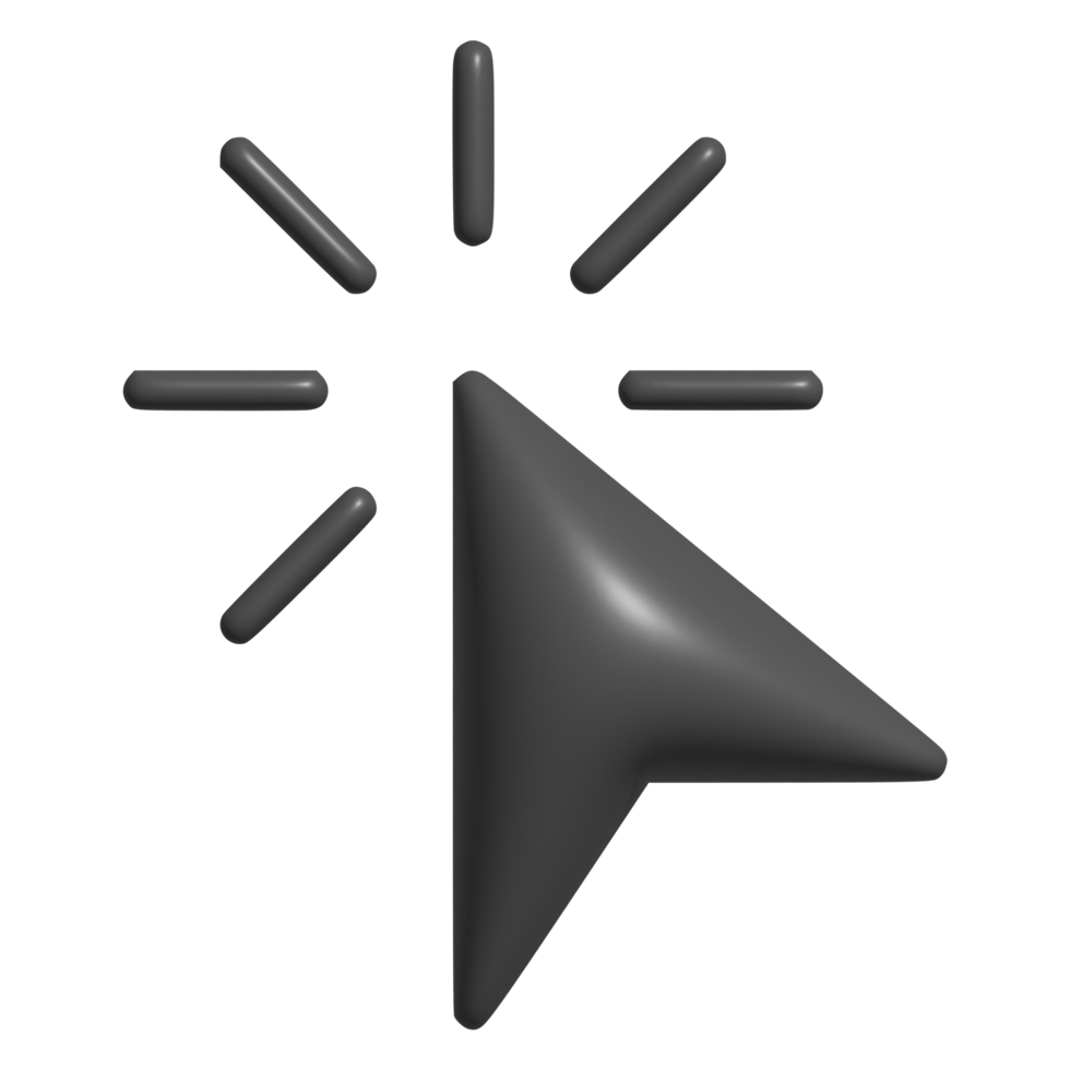 3d icon of cursor pointer png