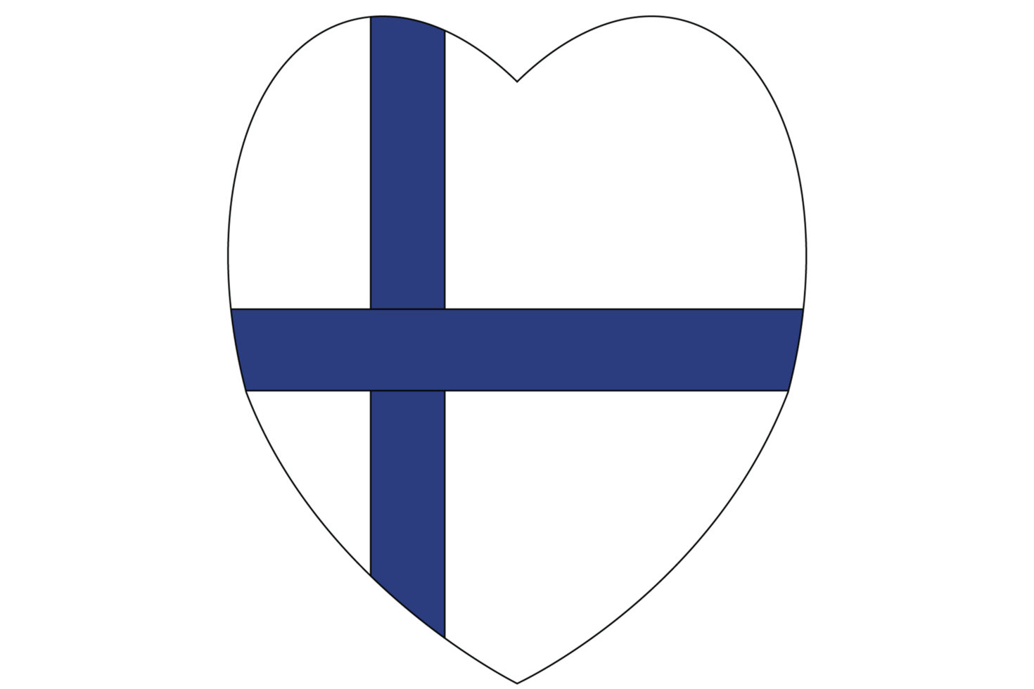 Illustration of the Finland flag Free PNG