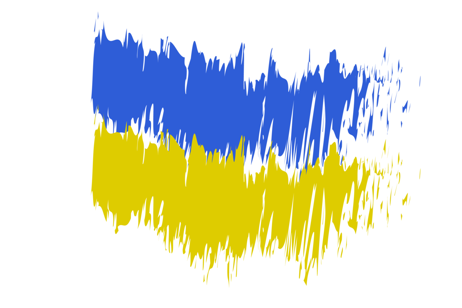 nationaal oekraïens vlag vrij png. onbezonnen stoken. png