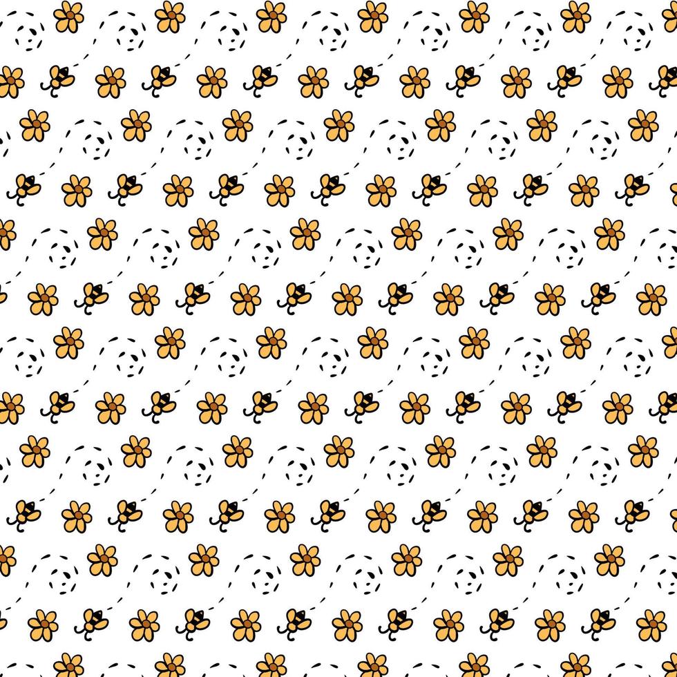 vector ilustración para tu patrón de diseño. jardín colocar. abejas