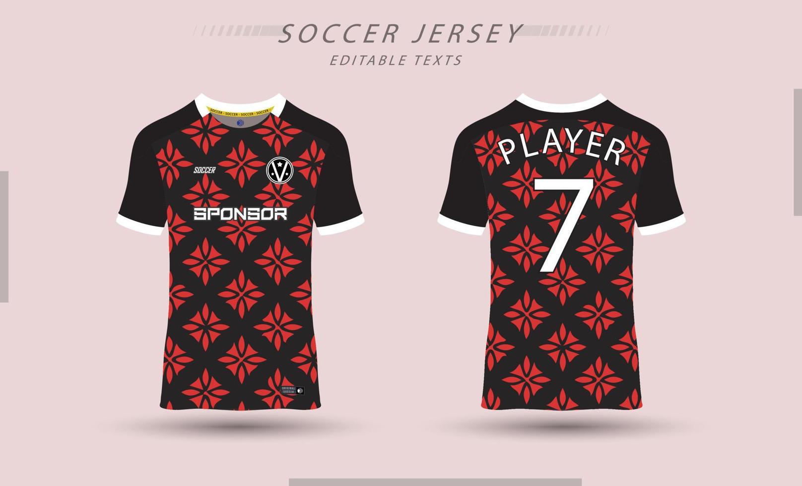 mejor vector fútbol jersey modelo deporte t camisa diseño