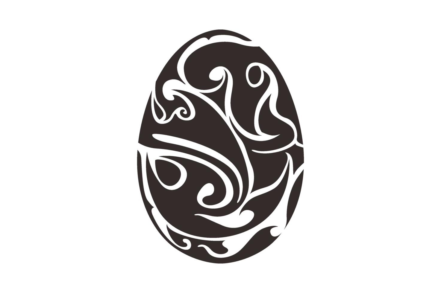 Pascua de Resurrección huevo- negro Pascua de Resurrección huevo ornamento tatuaje Arte diseño png