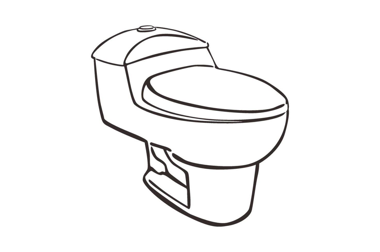 Toilet Equipment - sitting closet line art png