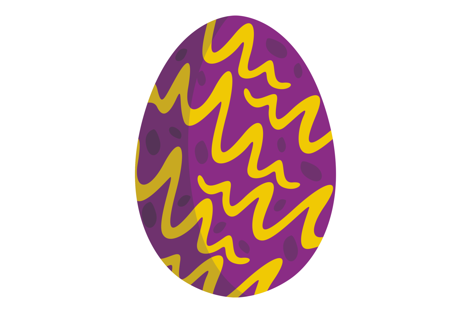 Easter egg with wavy line pattern 21948508 png