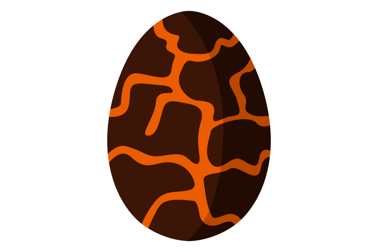 Pasqua uovo con lava crepe modello png