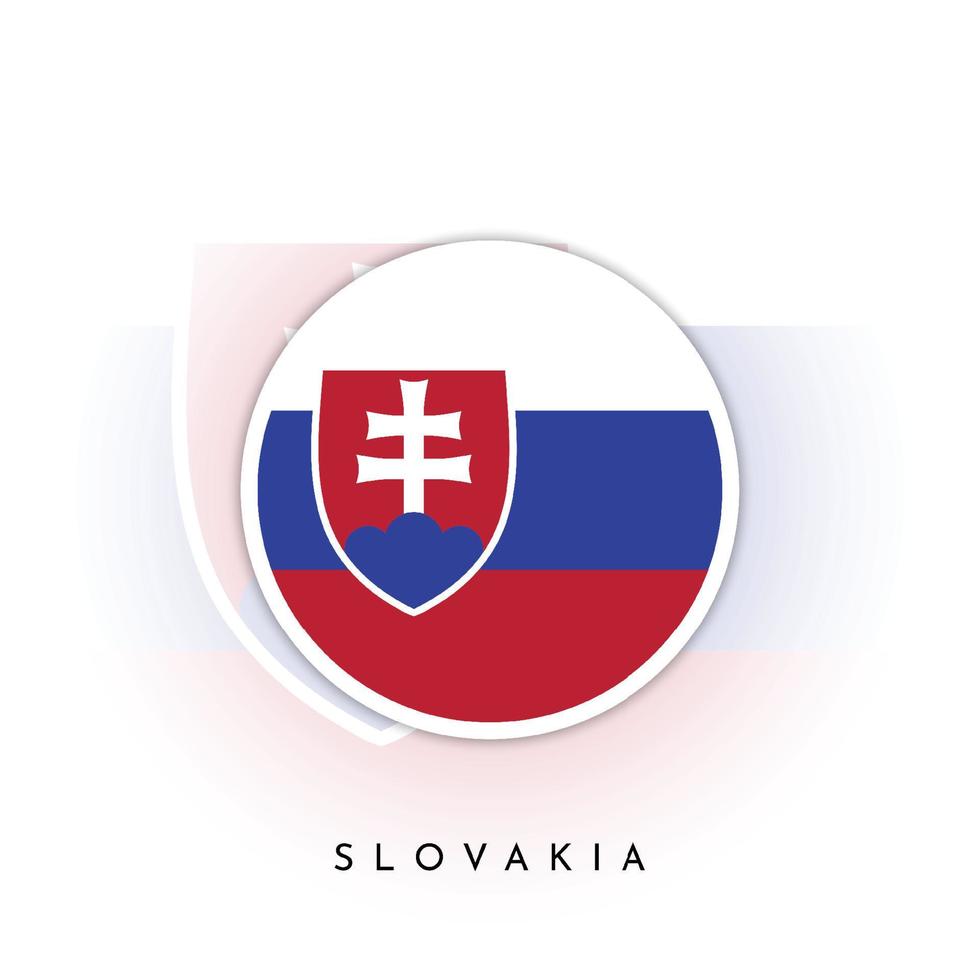 Slovakia round flag template design vector