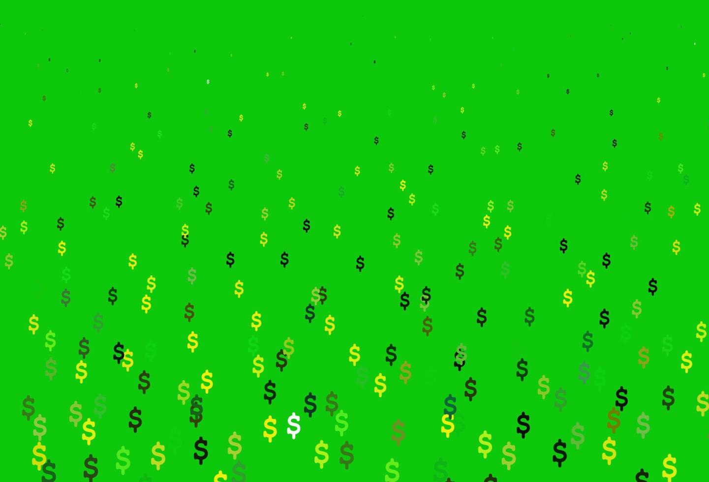 Light Green, Yellow vector pattern with Dollar.
