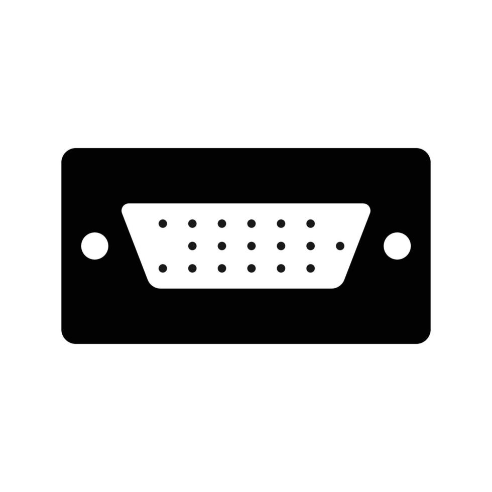 VGA cable icon vector
