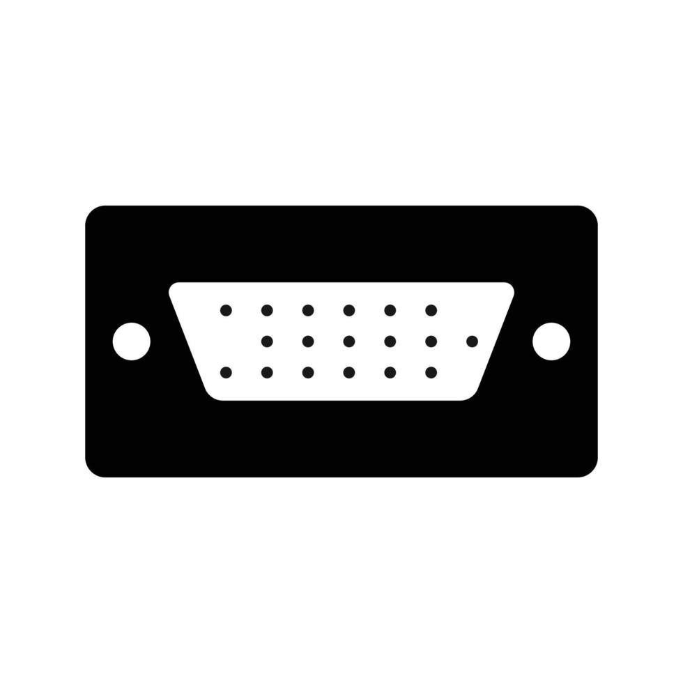 VGA cable icon vector