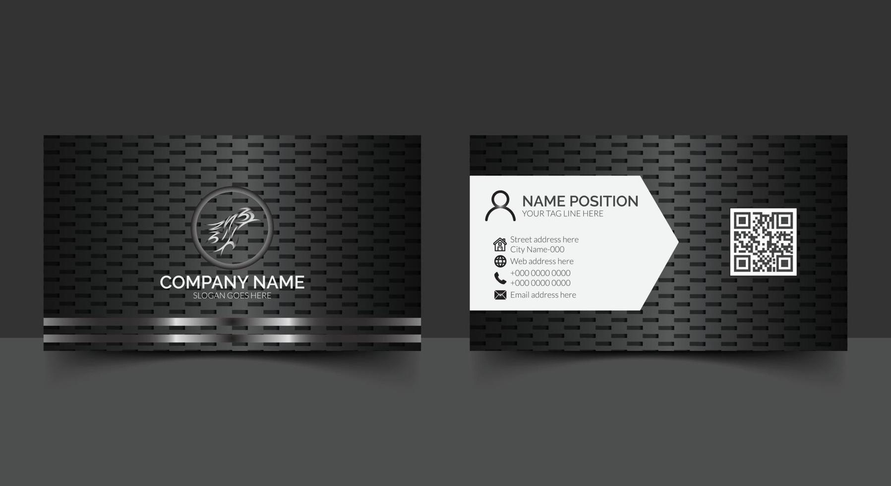 Corporate business card template design vector