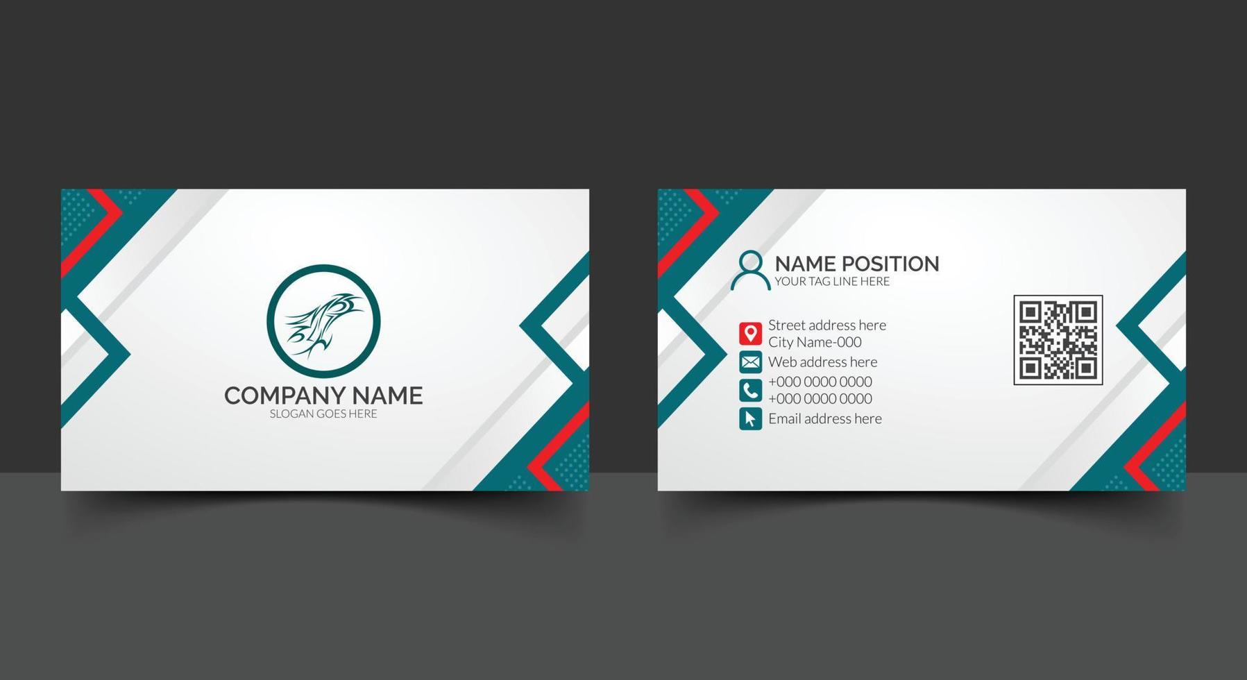 Modern corporate business card template design vector