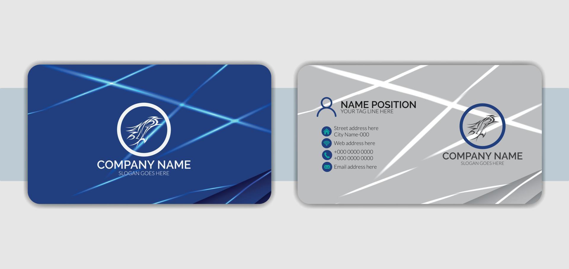 Corporate business card template design vector