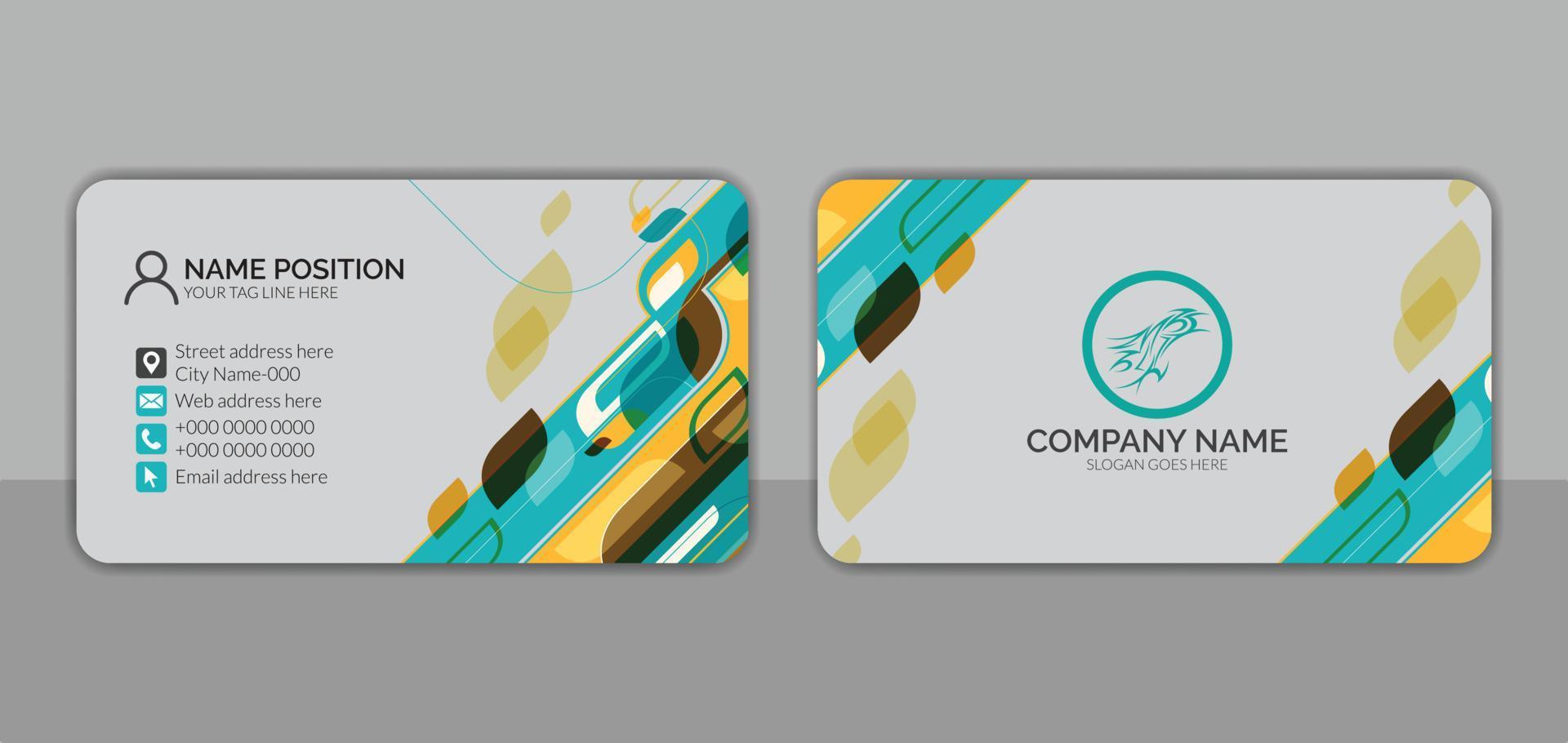 Modern business card template design vector