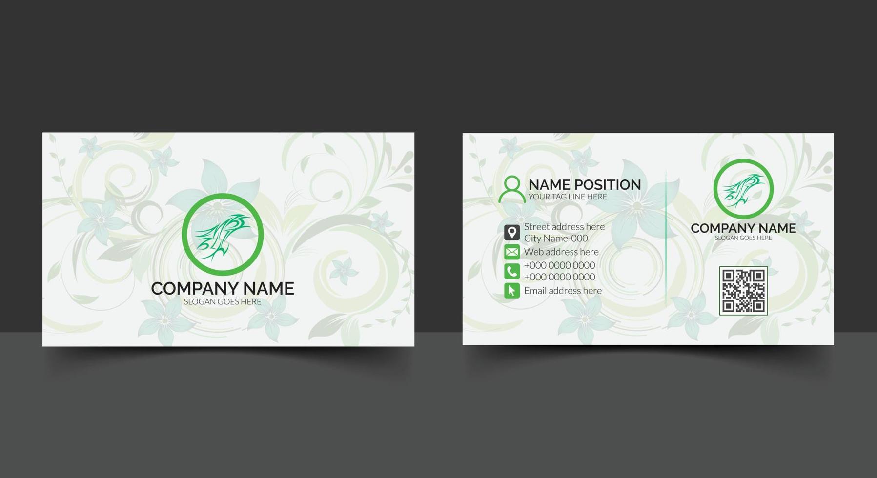 Modern corporate business card template design vector