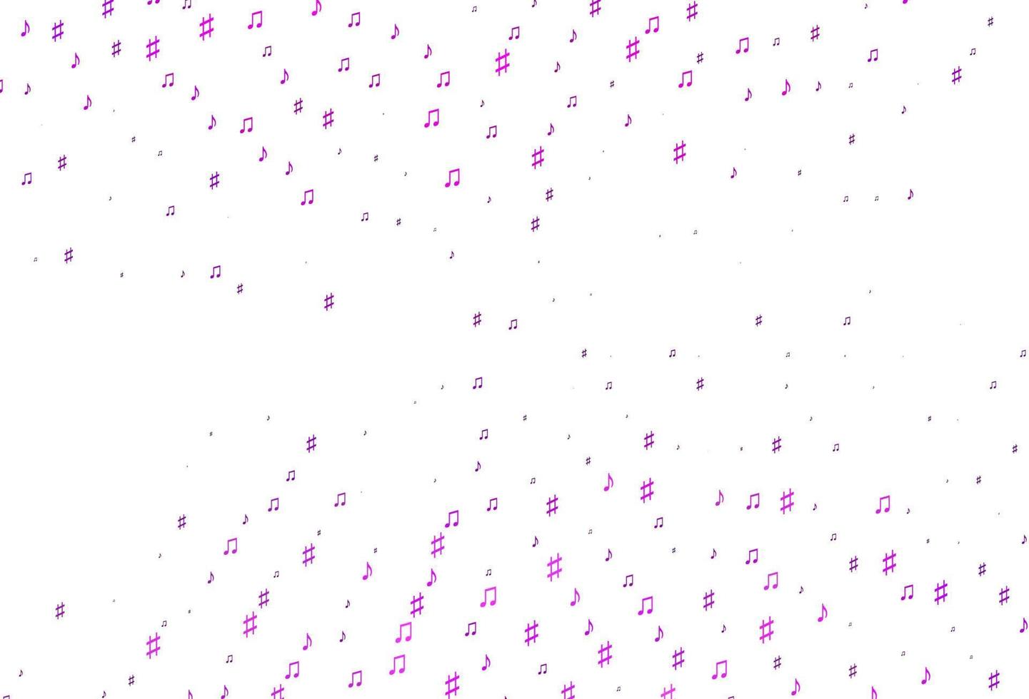 Light Purple vector texture with musical notes.