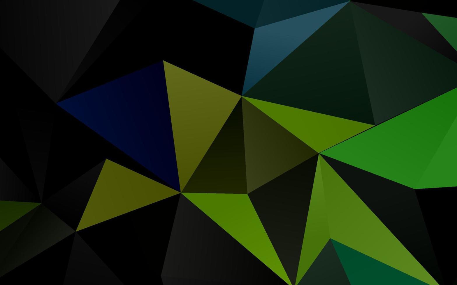 Dark Blue, Yellow vector shining triangular background.