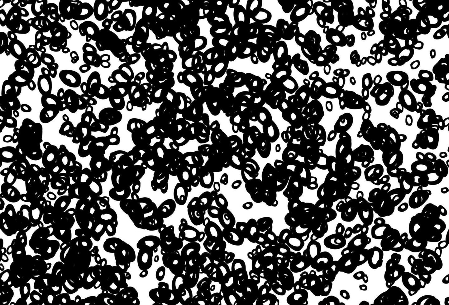 Black and white vector background with bubbles.