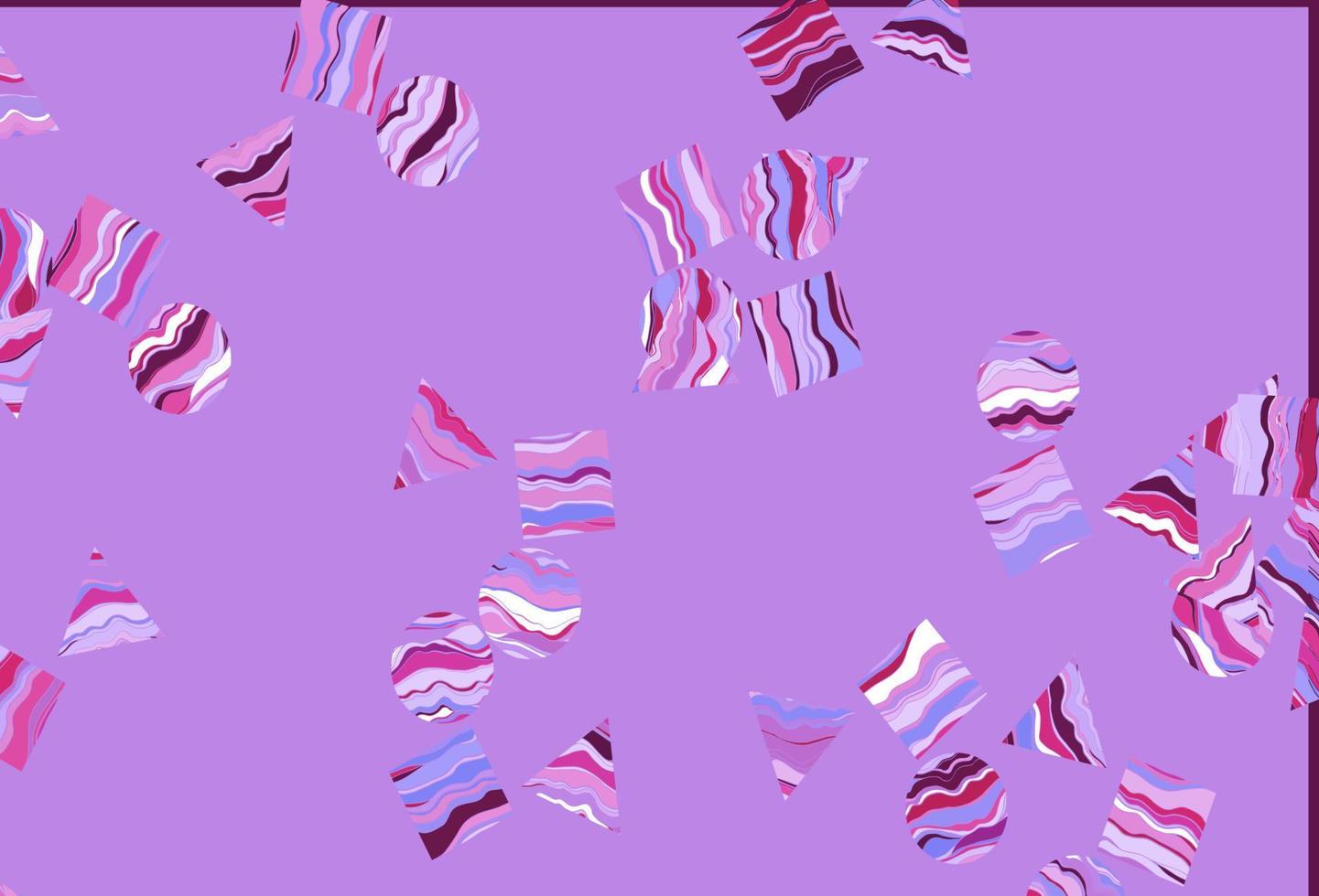 Light Pink, Blue vector template with crystals, circles, squares.