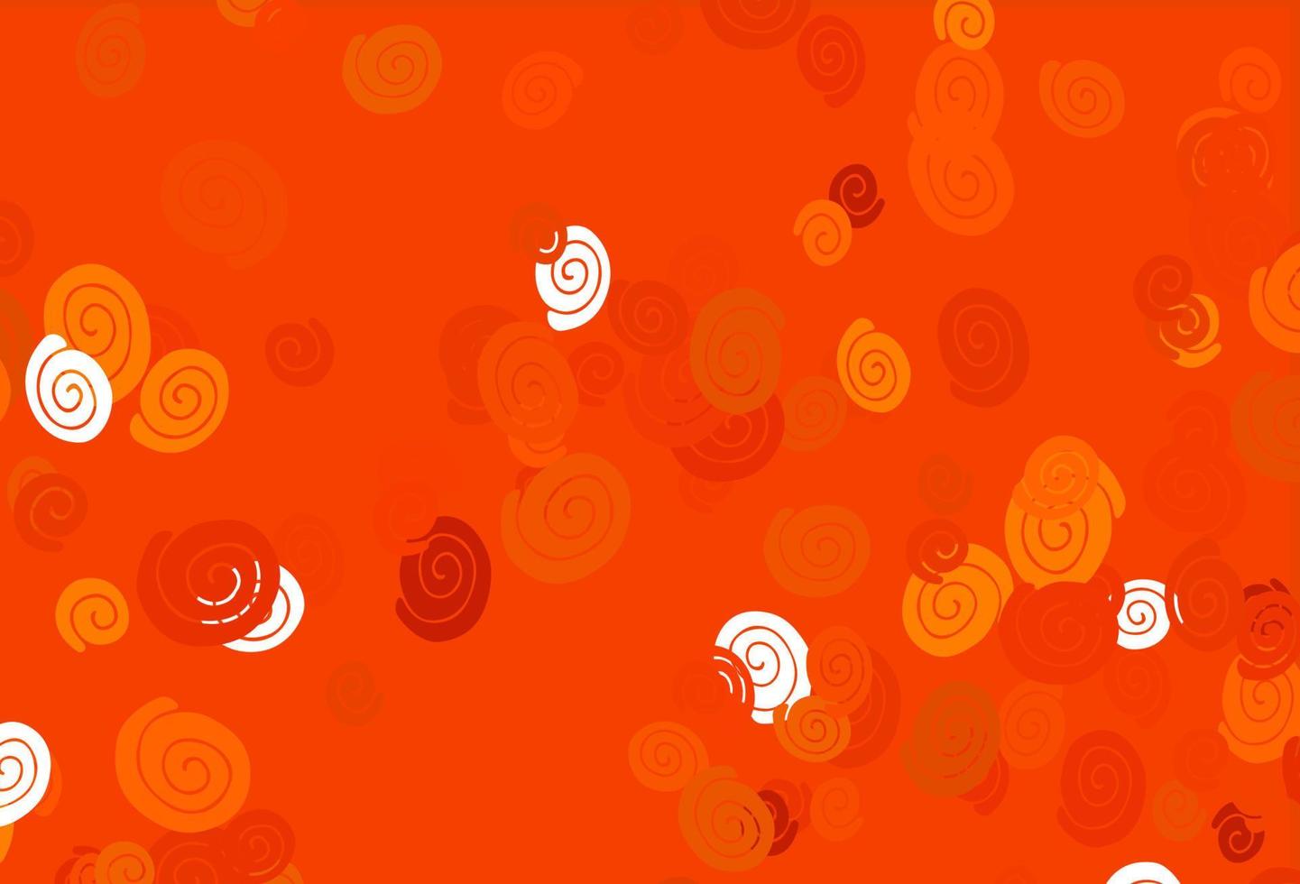 Light Orange vector pattern with curved circles.