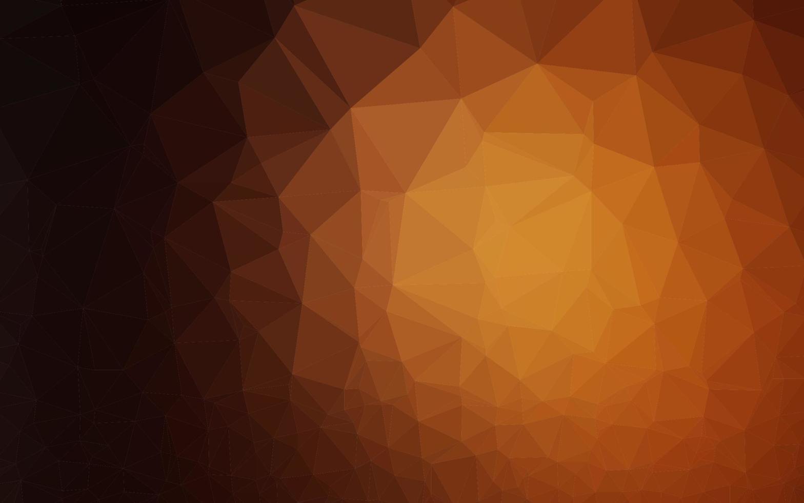 Dark Orange vector abstract polygonal texture.