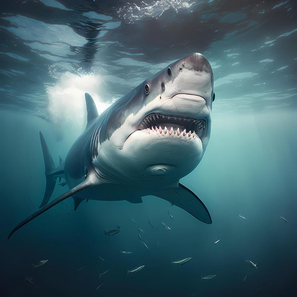 shark illustration AI Generated photo