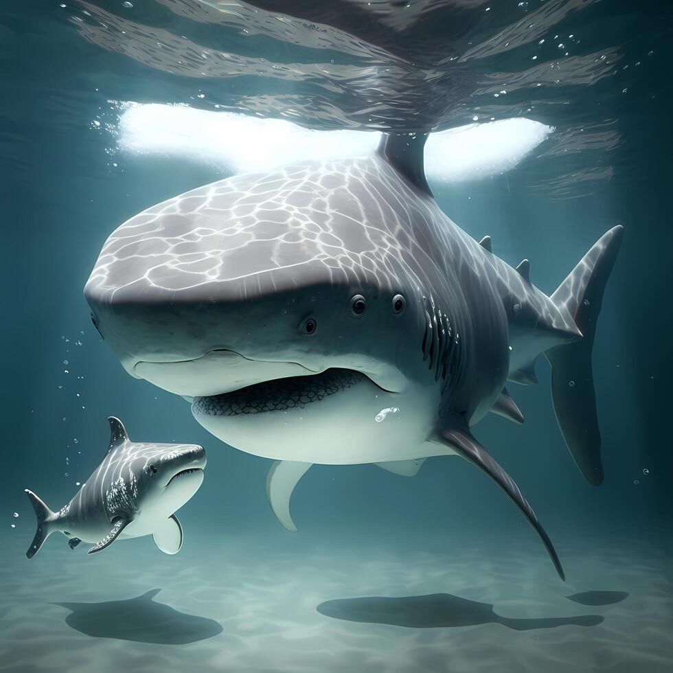 shark illustration AI Generated photo