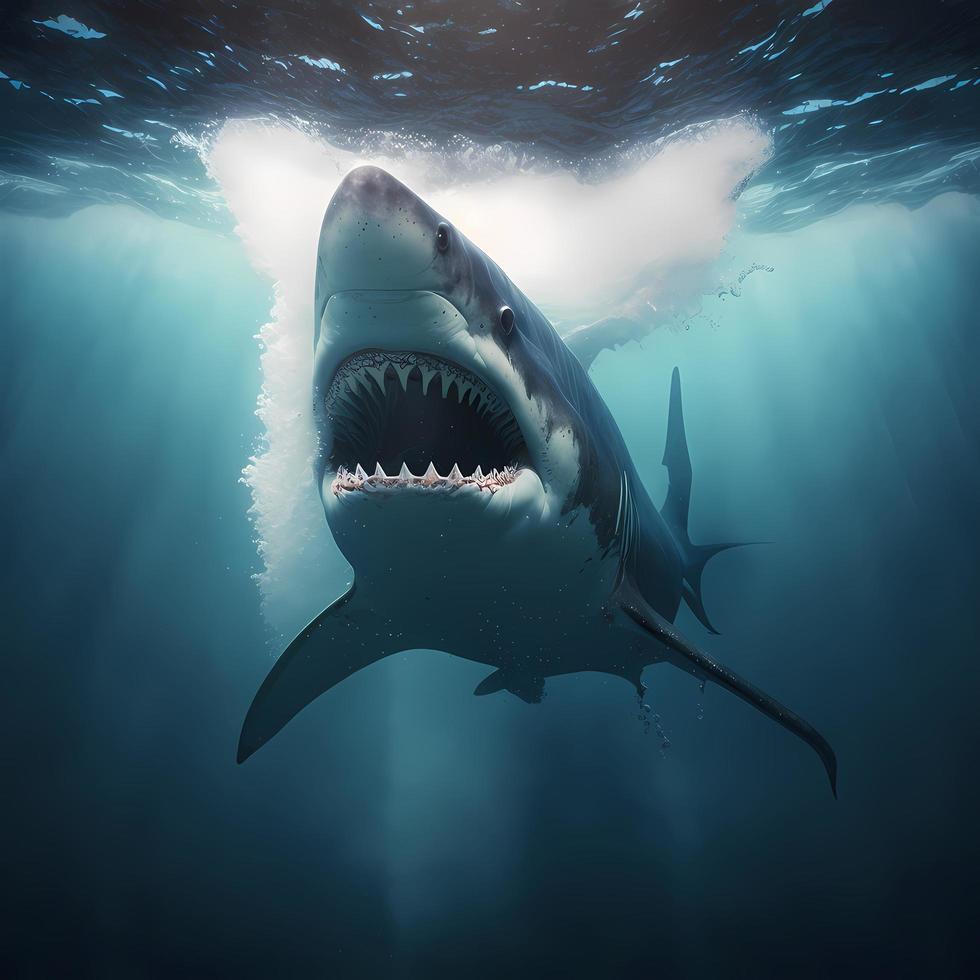 shark illustration AI Generated photo