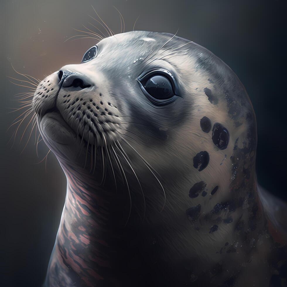 seal illustration AI Generated photo