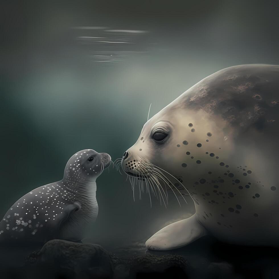 seal illustration AI Generated photo