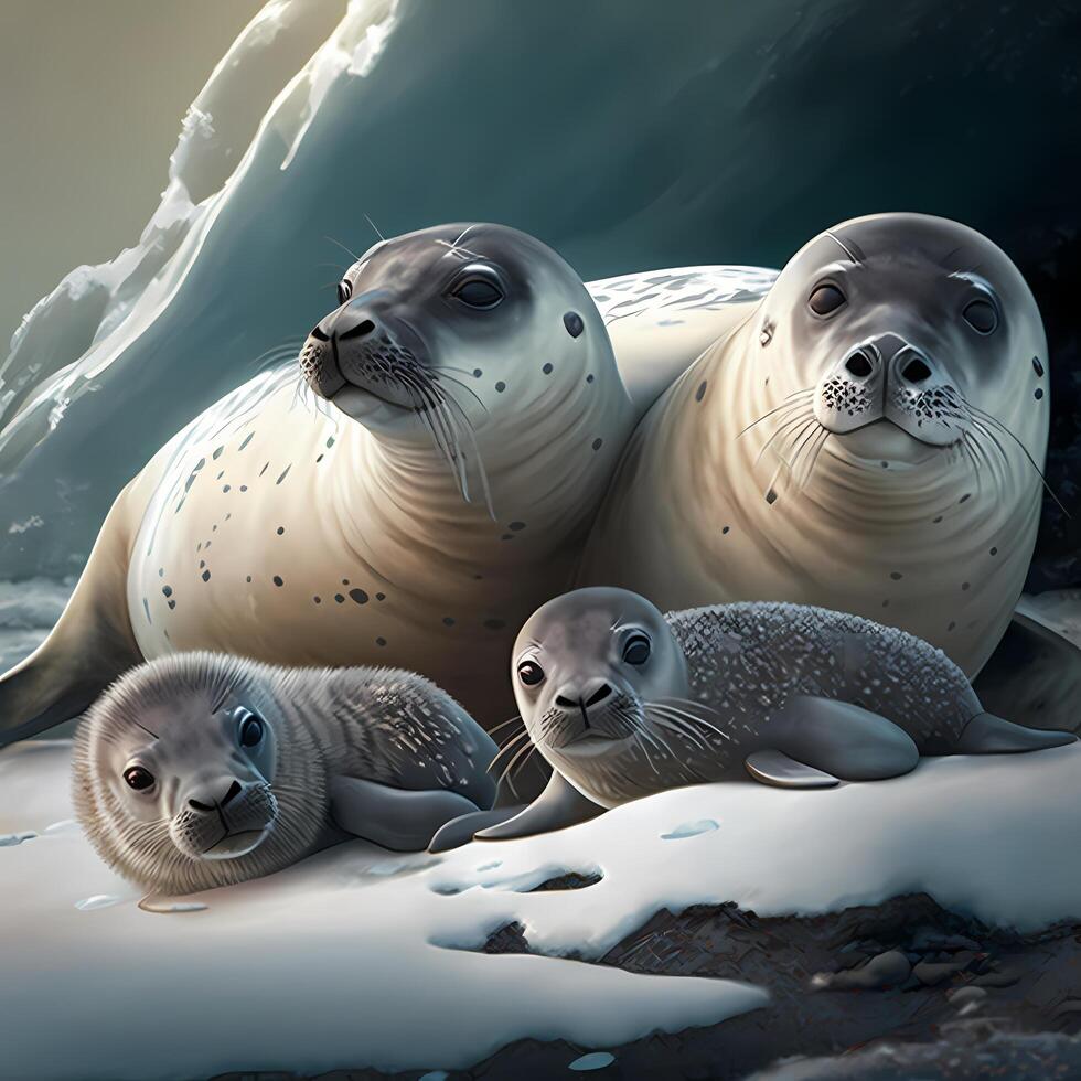 seal illustration aesthetic photo