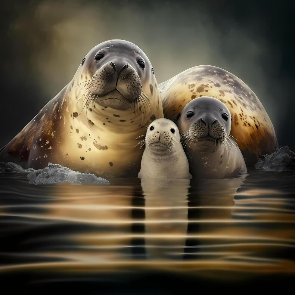 seal illustration AI Generated photo