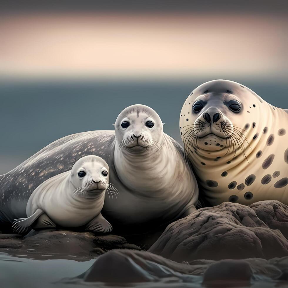 seal illustration AI Generated photo