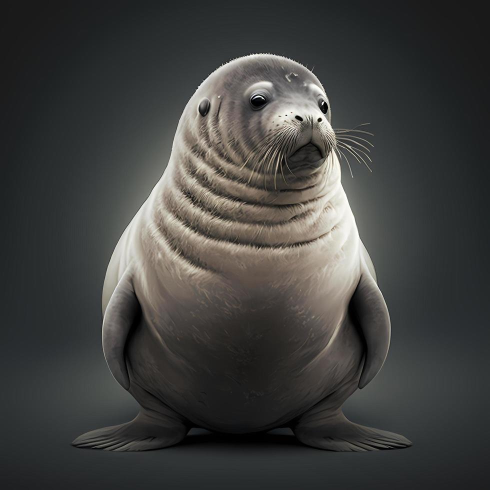 seal illustration AI Generated photo