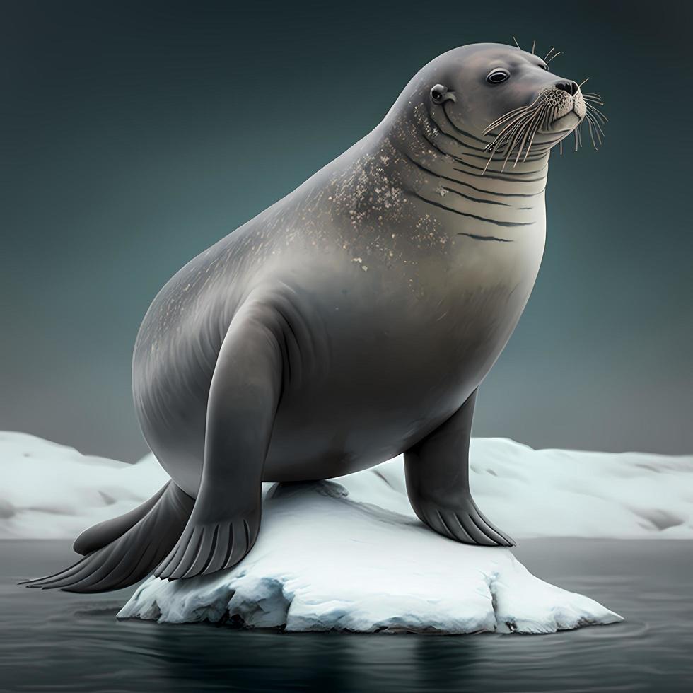 seal illustration AI Generated photo