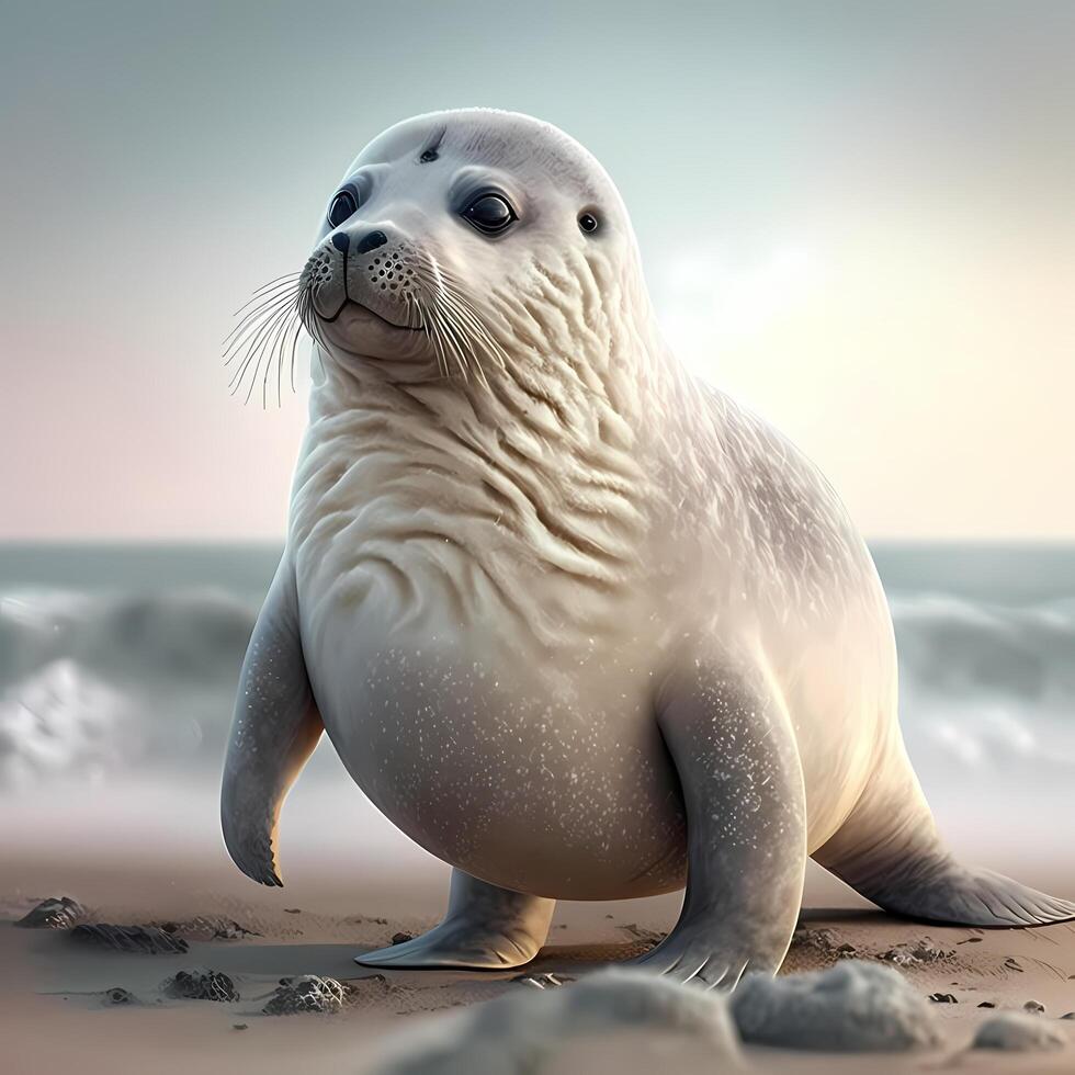 seal illustration AI Generated photo