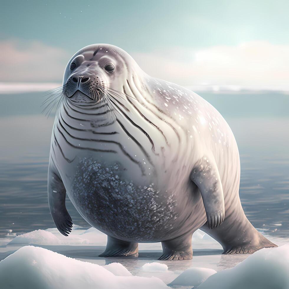 seal illustration AI Generated photo