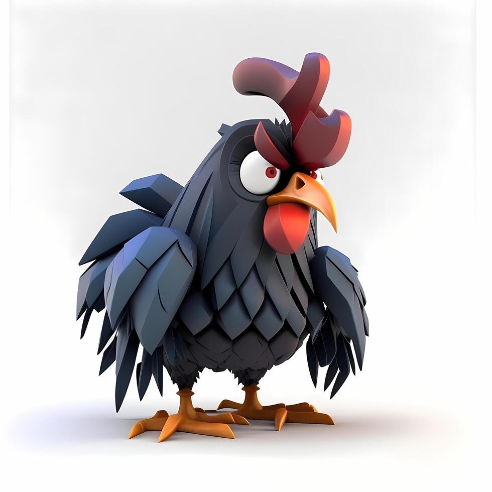 rooster illustration AI Generated photo