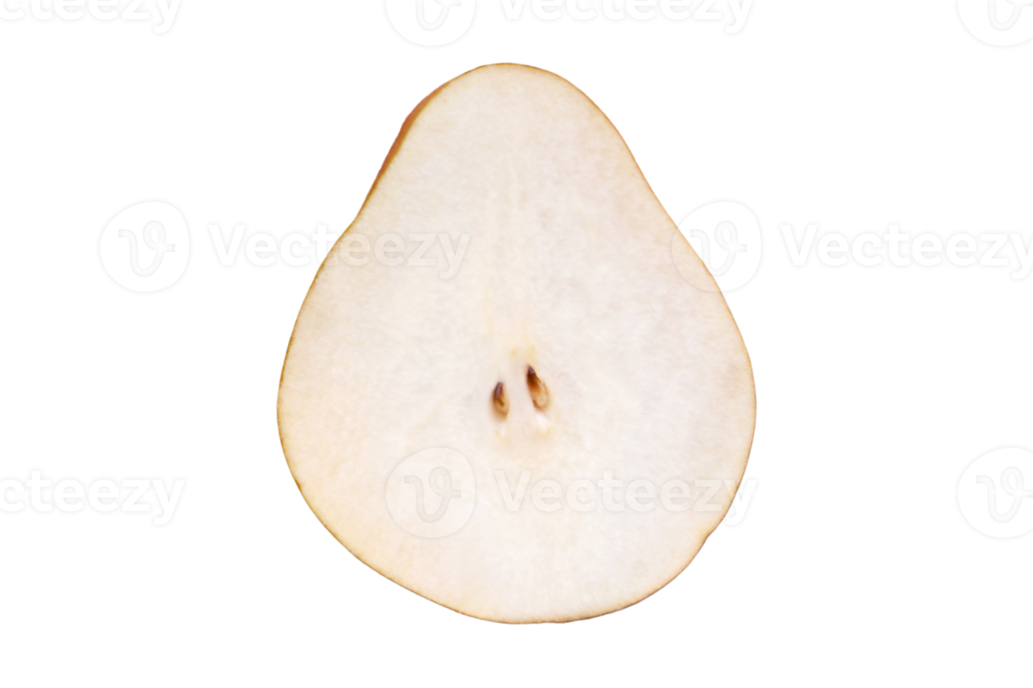 Beige half pear isolated on a transparent background png