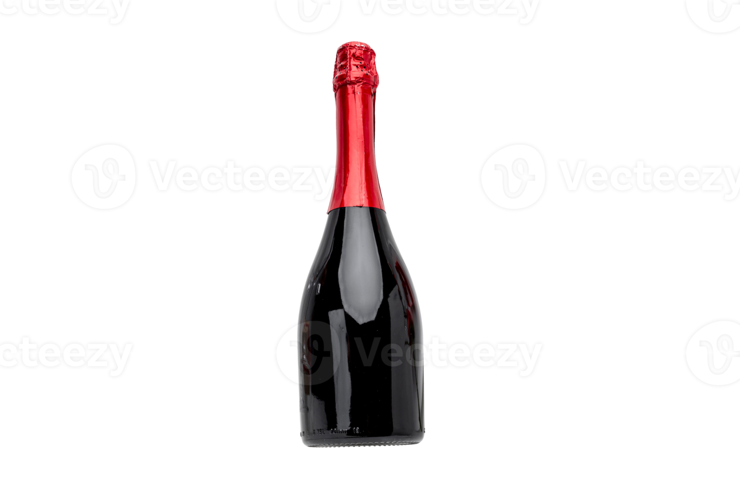 Black wine bottle isolated on a transparent background png