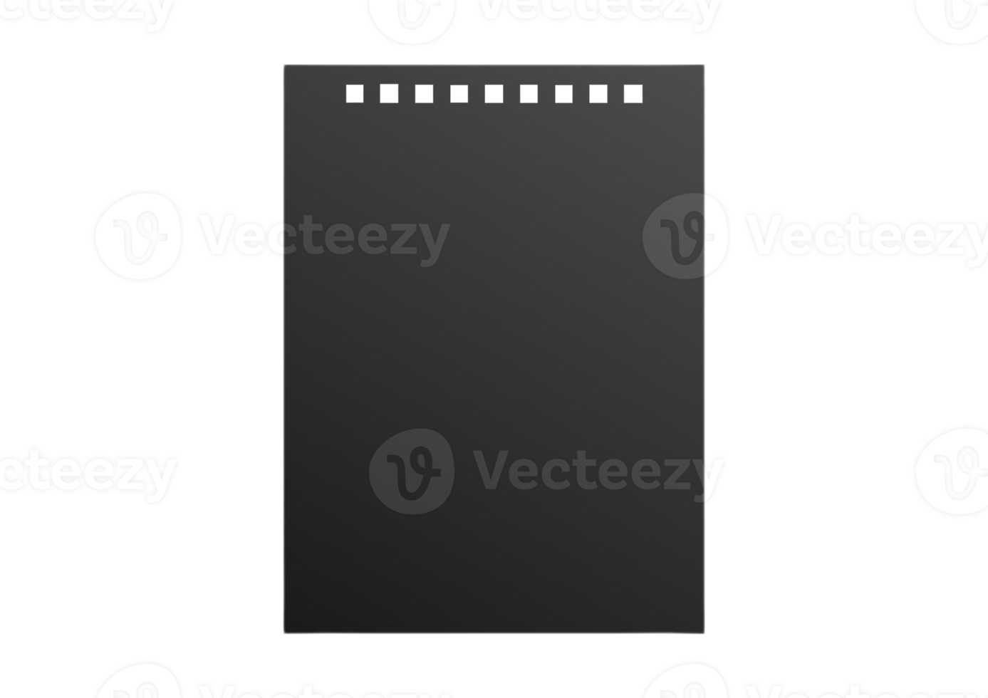 Black paper isolated on a transparent background png