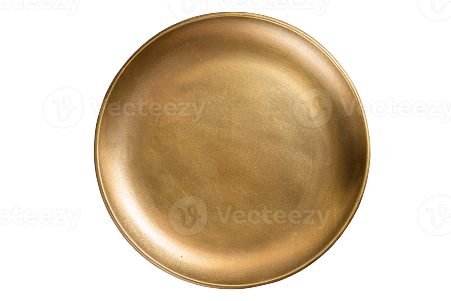 Gold plate isolated on a transparent background png