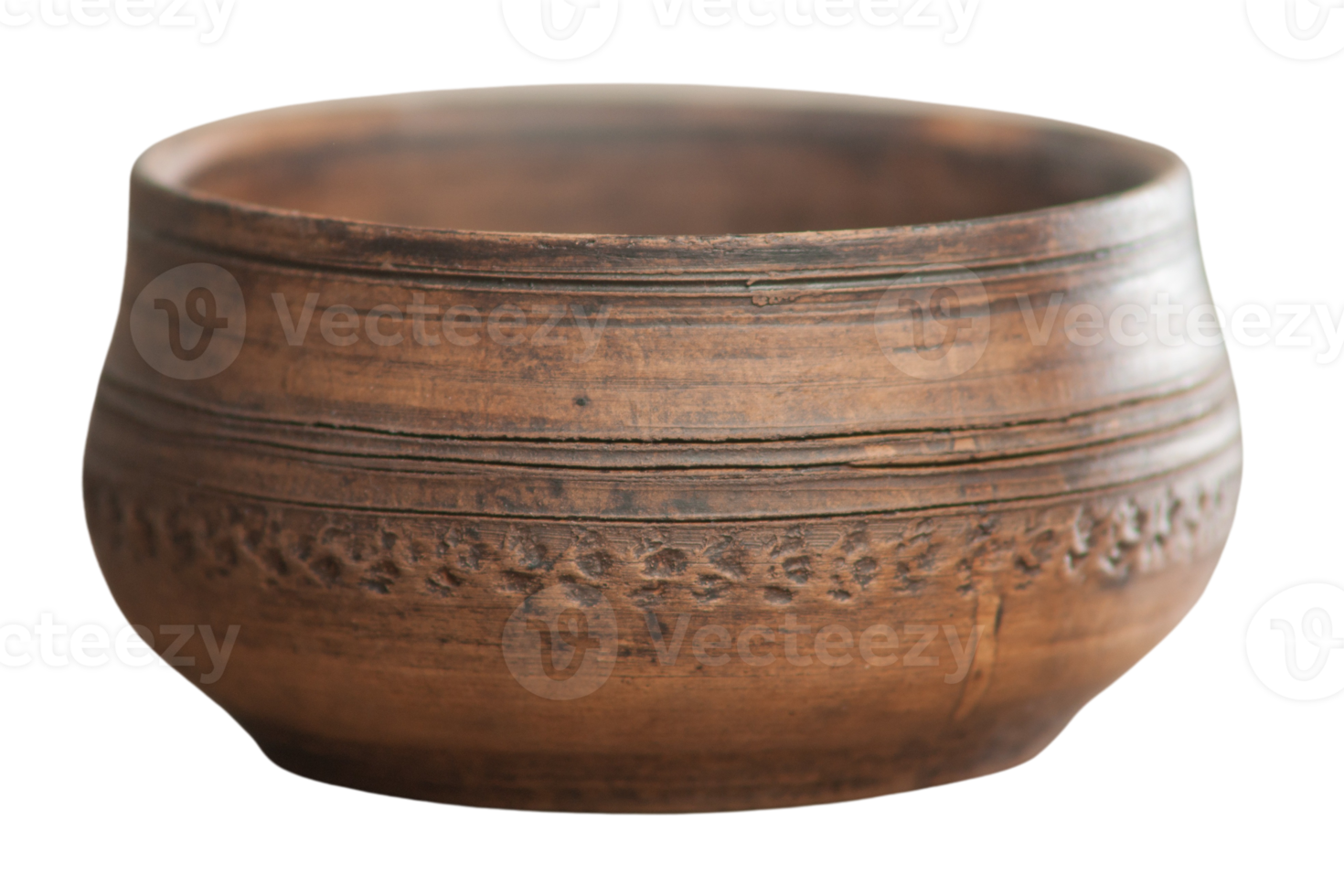 Brown bowl isolated on a transparent background png
