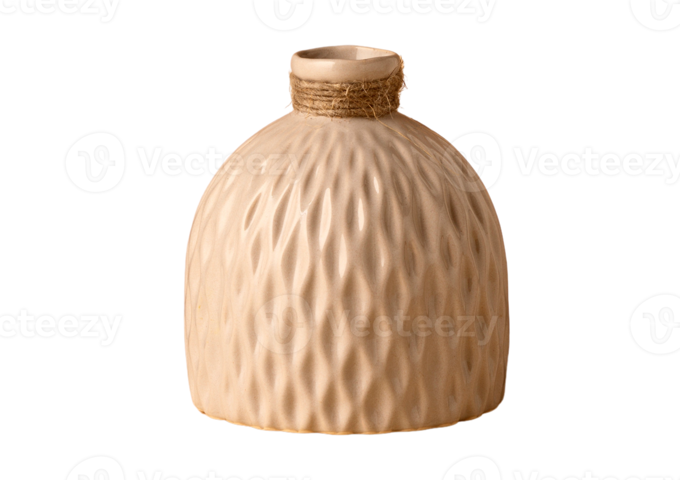 Beige vase isolated on a transparent background png