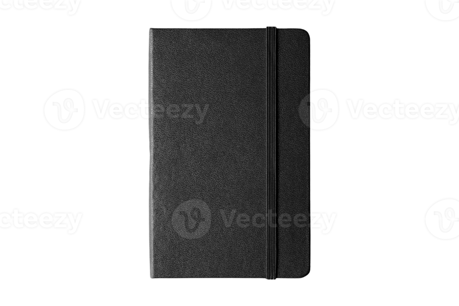 Black notebook isolated on a transparent background png
