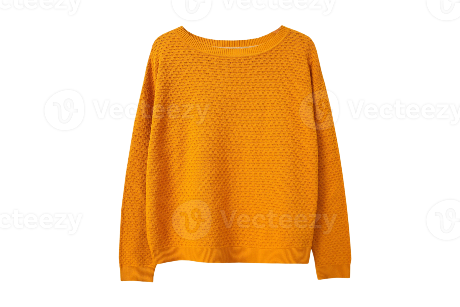 Orange sweater isolated on a transparent background png