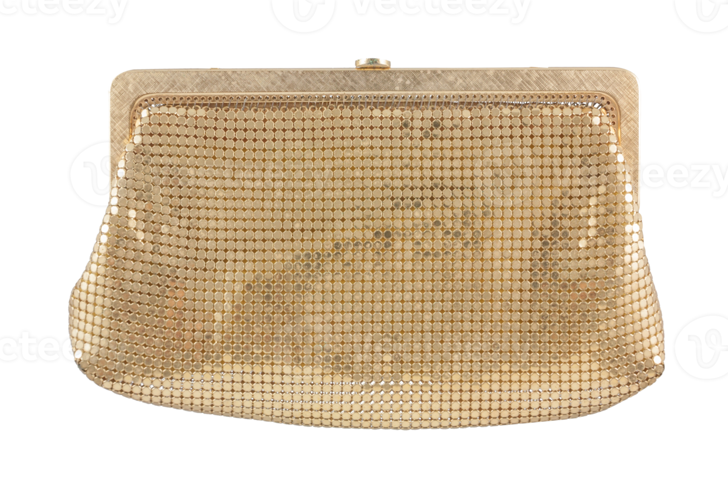 Gold clutch bag isolated on a transparent background 21949879 PNG