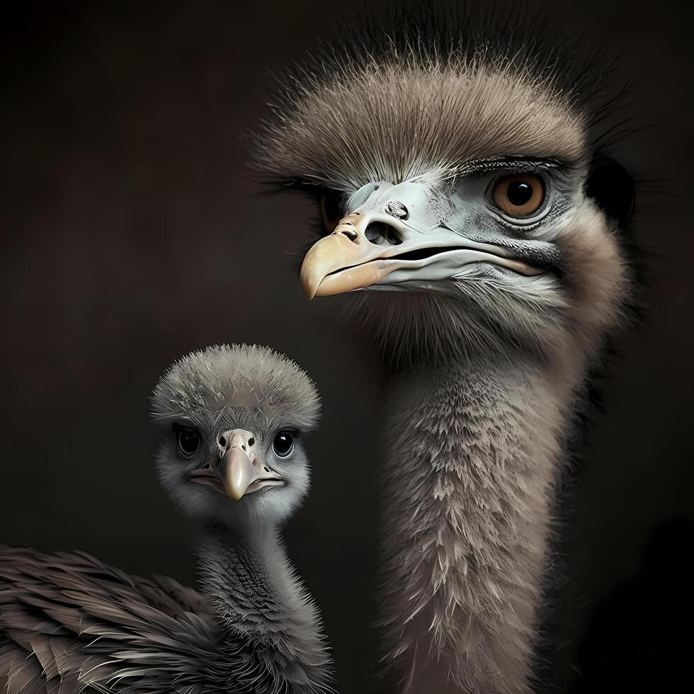 ostrich illustration aesthetic photo