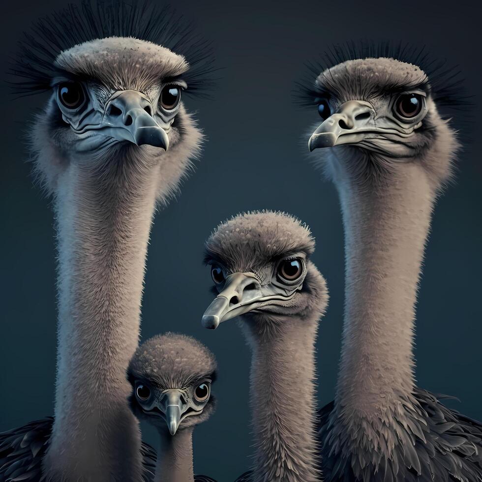 ostrich illustration AI Generated 21949950 Stock Photo at Vecteezy
