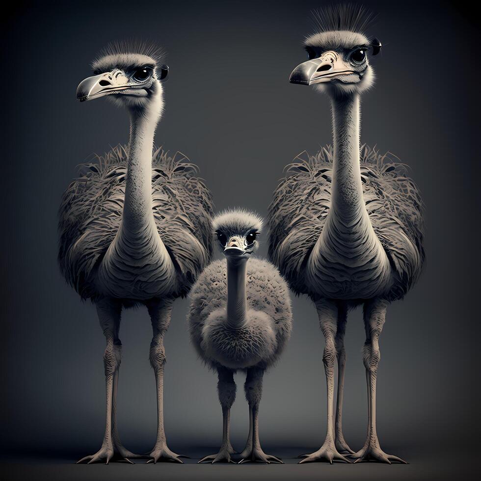 ostrich illustration aesthetic photo