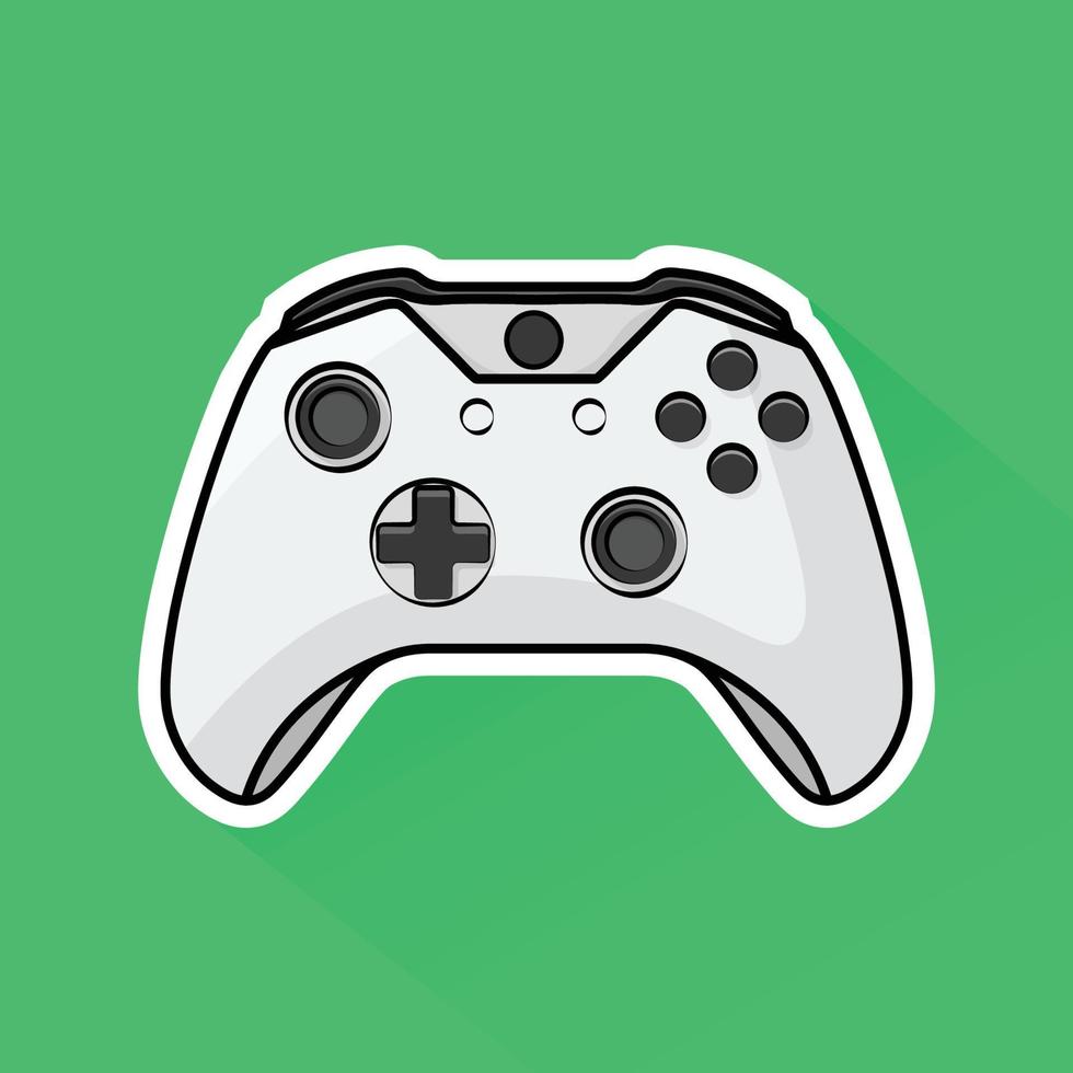 Illustration of White Controller in Flat Design vector